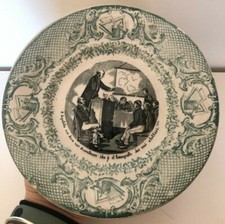 Antico piatto Società ceramica italiana Laveno - Giro elettorale - elezioni