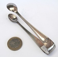 ANTICHE PINZE INGLESI per zollette ZUCCHERO argento sterling 925 sugar tongs #24