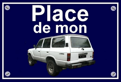 Plaque place mon toyota - de,
