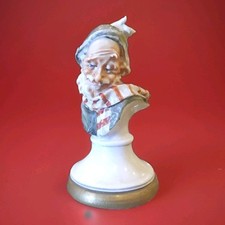 Ceramica Firmata Cedraschi Testina Vecchio Con Sciarpa 