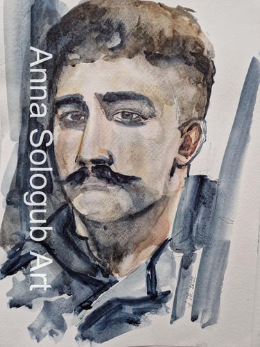 Quadro ritratto acquerello