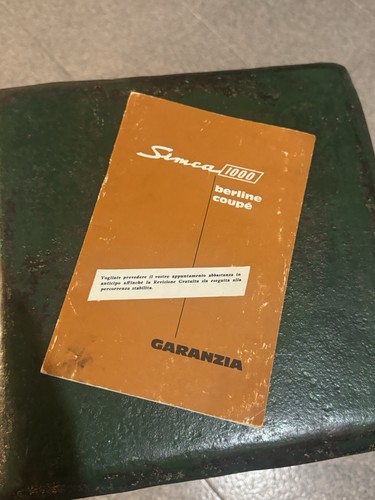 Libretto garanzia simca - libretto,