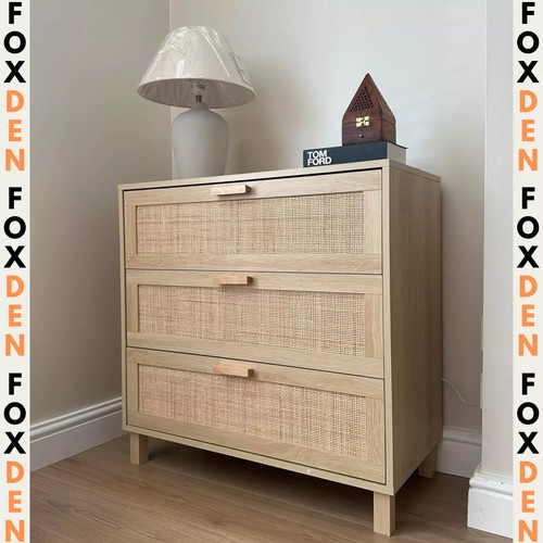 Rattan woven panel chest - panel,