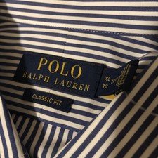 Polo Ralph Lauren uomo nuova con etichetta vestibilità classica manica lunga abito a spillo taglia XL 17,5