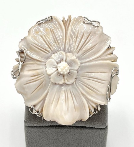 Anello cammeo fiore sardonica - fiore,