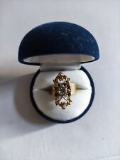 Anello Donna Con Pietra bianco Stile Diamante vintage Da Principessa Elegante 