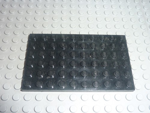 Lego plaque black - black, 6x10