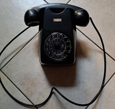 Telefono fisso da parete Siemens nero a disco, vintage, raro! da testare