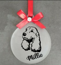 Cocker Spaniel Personalised Memorial Gift Present Decoration Bauble Hanging