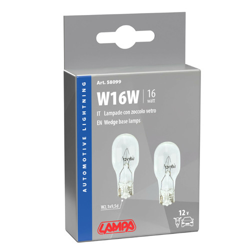 Coppia lampadine w16w alogene - coppia,