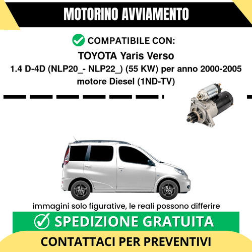 Motorino avviamento toyota - motorino,
