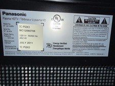 Panasonic p50x3 plasma - tc-p50x3,