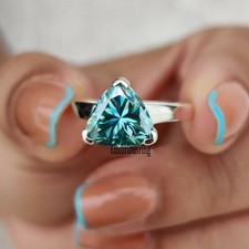 Solitaire 1.28 Ct Blue Green