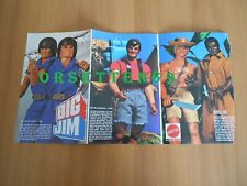 Volantino BIG JIM MATTEL Anni 70 - Big Jeff - Parlante - Due Volti - Elicottero