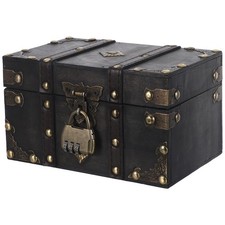  Scatola portaoggetti in legno vintage - Organizer portagioie retrò con