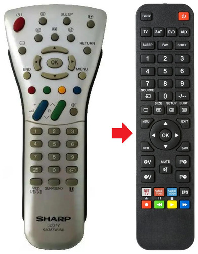 Telecomando adatto per sharp - adatto,