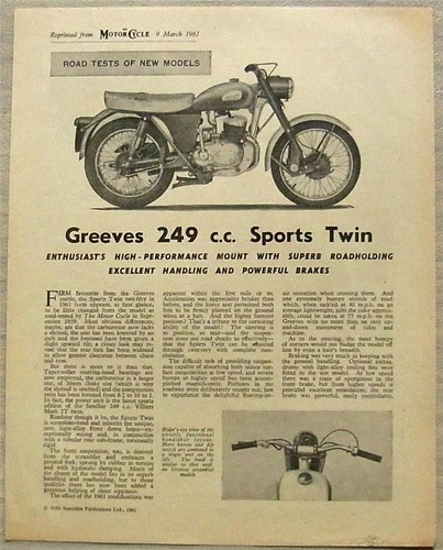 Greeves 249cc sport twin - 249cc,
