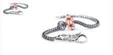 "TROLLBEADS" BRACCIALE START " Risveglio della Natura"  ARGENTO e VETRO NUOVO!?