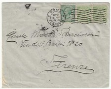 Regno d'Italia - Busta con 5 c. Leoni + Monaco 5 cent. in tariffa non tassata
