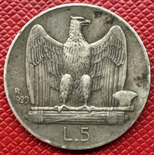 Italy 1929 silver lire - silver,