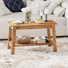 Tavolino da Salotto Tavolino da caffè Tavolino da tè con Mensola 80x40x48cm