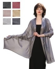 Maxi Sciarpa Elegante Sciale Filo Brillante Coprispalle Stola Cerimonia