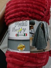 Plaid Fluffy Bordo . 