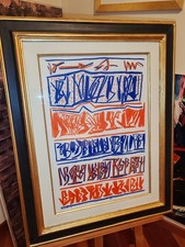 RICCARDO LICATA  TECNICA MISTA   49 x 34,5 DEL 1983 ARCHIVIATA INCORNICIATA