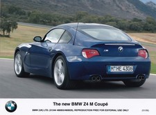 THE NEW BMW Z4 M COUPE SIDE REAR VIEW DIGITAL COLOR PERIOD PHOTO DATE (01/06).