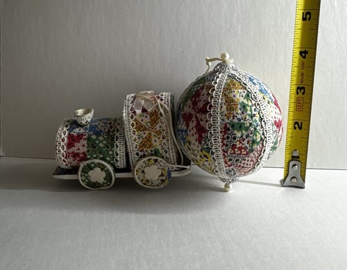 Vintage patchwork train ball - patchwork, &