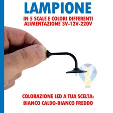 LAMPIONE DA PARETE PRESEPI PRESEPE DIORAMA MODELLISMO VARI COLORI LED