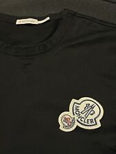 MAGLIETTA MONCLER BIG LOGO NERA XL MA ADATTA UOMO MEDIA M-L LARGE TUTTA AUTENTICA