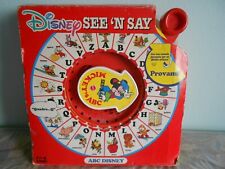 DISNEY SEE 'N SAY Mattel Gioco Fattoria Parlante Topolino Alfabeto Vintage 1990