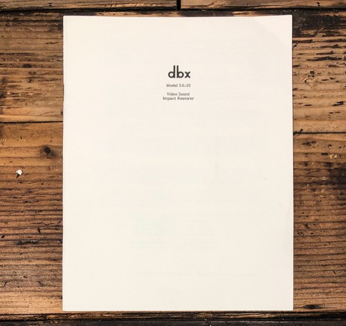 Dbx impact restorer - dbx,