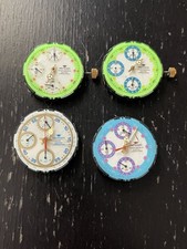 lotto 4 movimenti cronografo pryngeps crono jamaica vintage watch spare repair