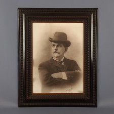 Quadro Fotografia Artistica R. Laminada Uomo D’epoca Con Cappello Milano XX Sec.