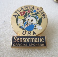 1996 ATLANTA OLYMPICS SENSORMATIC  pin badge WITH ASCOTTE