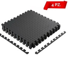 TAPPETO PUZZLE TAPPETINO FITNESS PALESTRA MULTIUSO GOMMA SCHIUMA EVA 4PZ 60X60CM