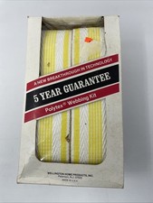 Wellington Polytex Tessitura da Esterno 88 Ft Lunga Giallo/Bianco Nuova Vecchio Stock.