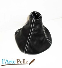 cuffia cambio pelle nera lancia Musa