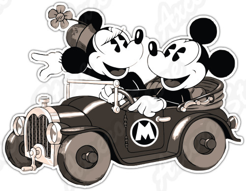 Adesivo topolino minnie - topolino, retrò