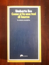 Umberto Eco - Come si fa una tesi di laurea - Bompiani 1981