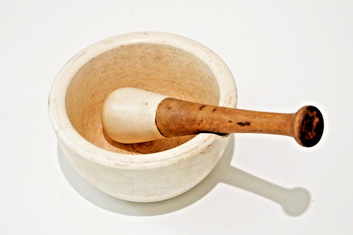 Antico mortaio pestello - mortaio, in
