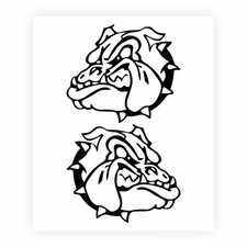 Adesivi Stickers Bulldog Nero