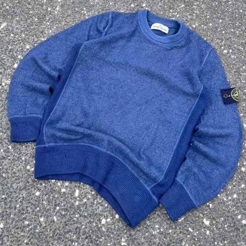Navy blue stone island knit - blue,