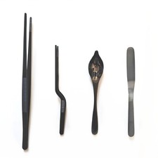 Kit Placcatura Chef Professionale PINZETTE Pinze Spatola Salsa Strumento Cucchiaio Cucina Offset Set