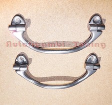 COPPIA MANIGLIA TIRAPORTA METALLO CROMATO FIAT 500 F L R  EPOCA ALTA QUALITA'