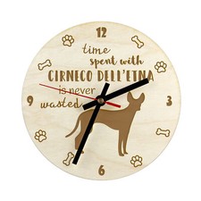 Cirneco dell'Etna orologio di compensato Art-Dog
