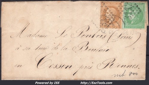 France 28b 42b sur lettre - n°28b+42b,