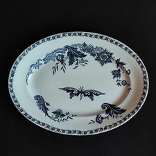Antico vassoio - S. Ceramica Richard - decoro Idea in blu - Fine '800 (c. 978)